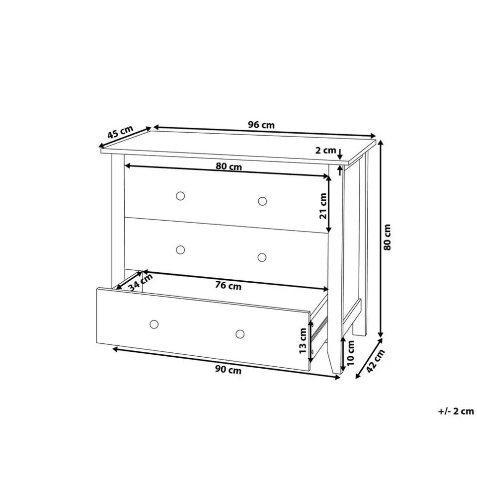 TORRANCE - Commode - Wit - MDF
