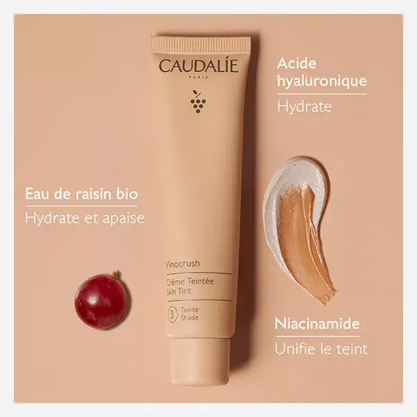 Creme tonalizante Vinocrush da Caudalie - Cor 3 - 30ml