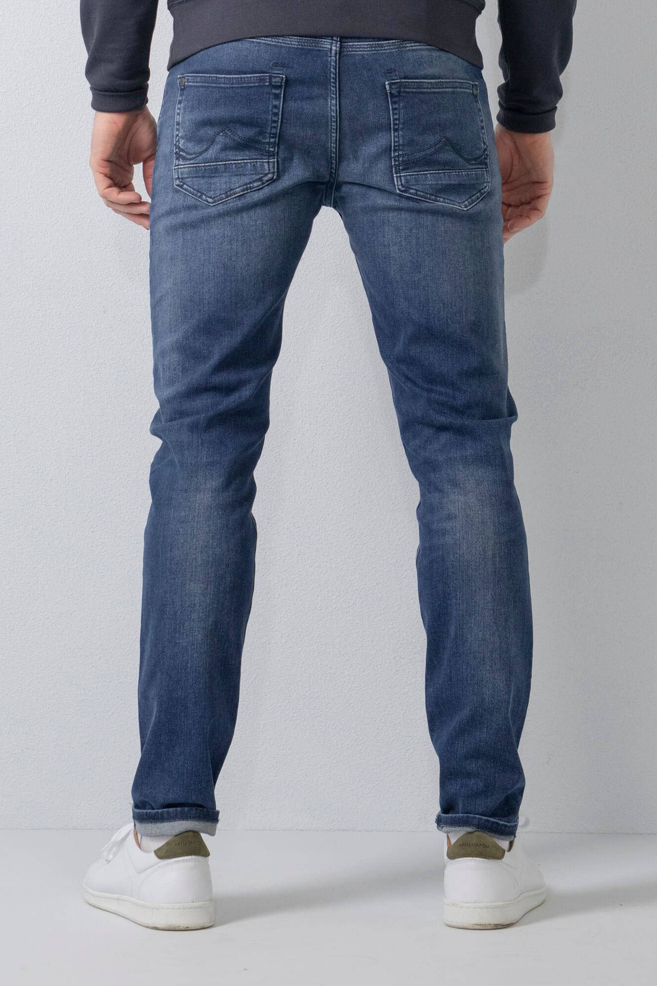 Petrol Industries slim fit jeans SEAHAM met riem cloudy sky