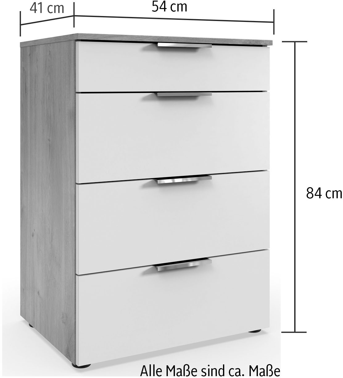 Wimex Schubkastenkommode »Level by fresh to go« 4 Schubladen mit soft-close Funktion, 54cm breit, 84cm hoch