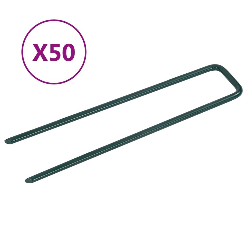 Clous pour gazon artificiel 50 pcs forme de u fer