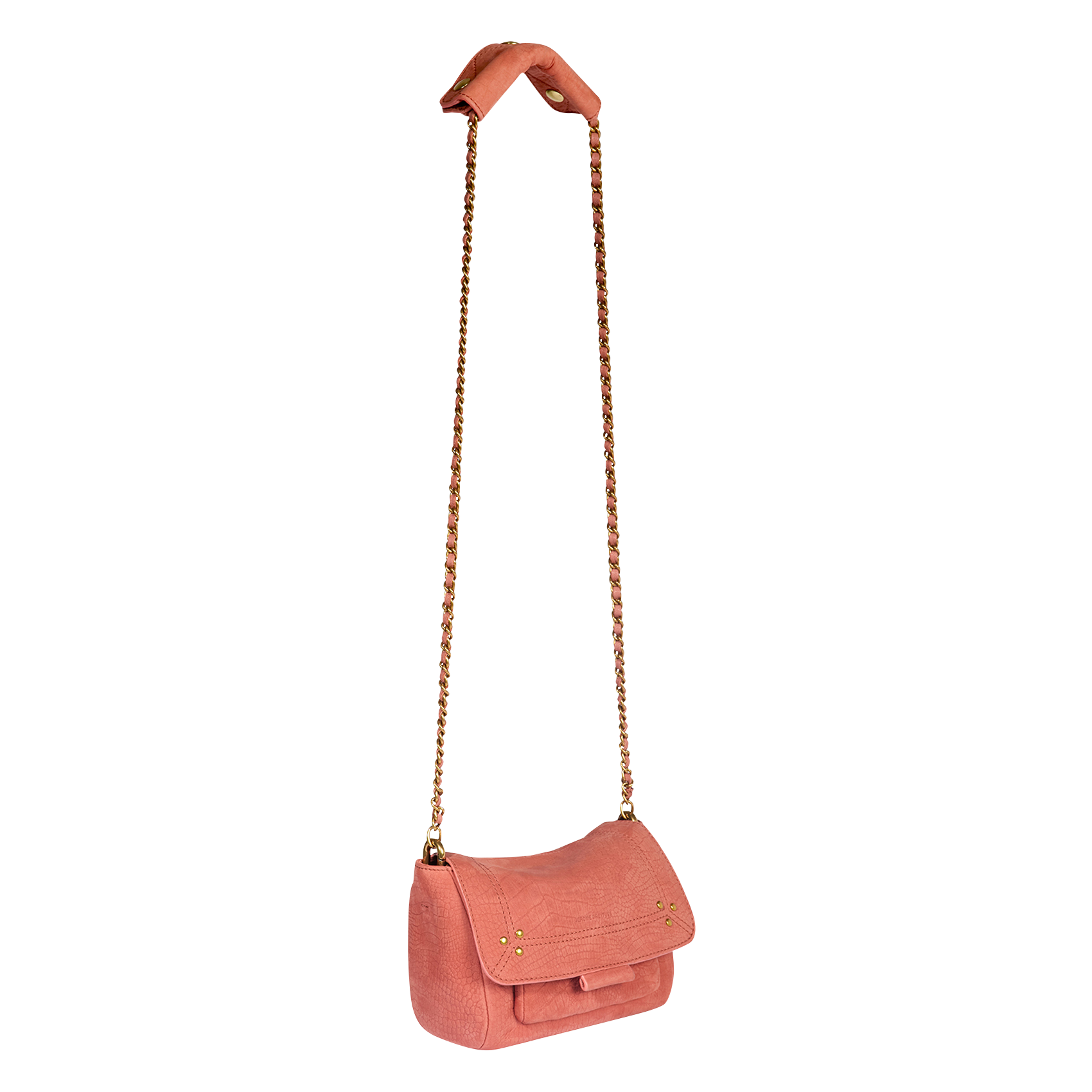LULU S - Sac bandoulière en cuir velours | Orange