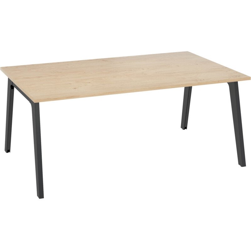 Bureau manager Eden Arche chêne clair L 180 cm piètement métal