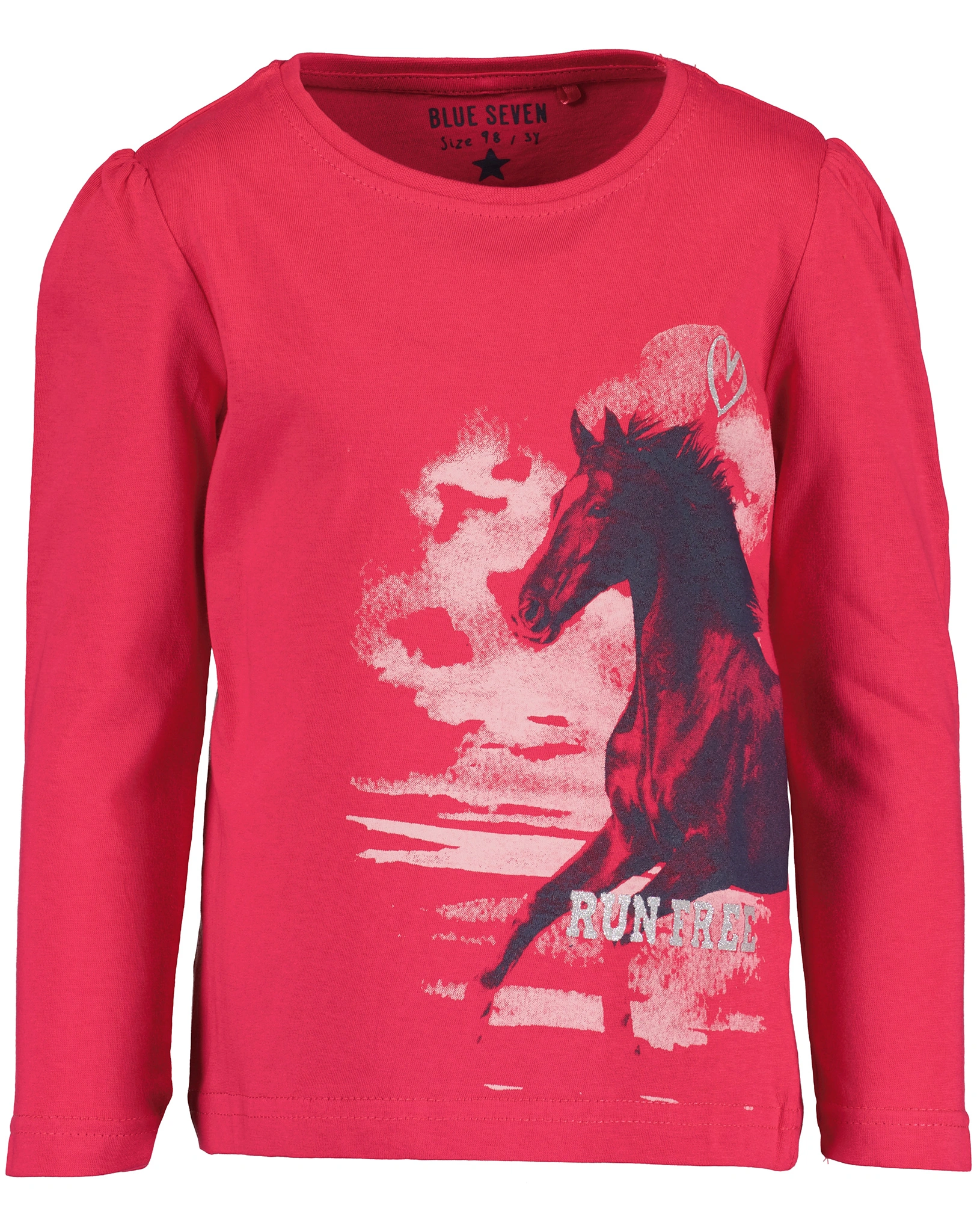 Langarmshirt RUN FREE in magenta