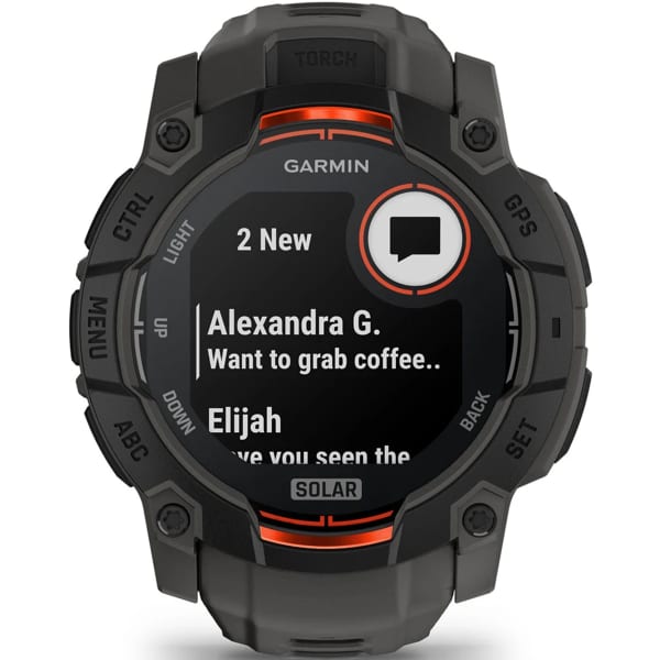Montre cardio GPS GARMIN INSTINCT 3 50 MM BLACK BEZEL W/ CHARCOAL BAND