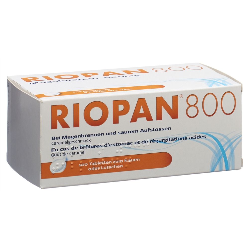 RIOPAN Tabl 800 mg Blist 100 Stk<br>100 Stück, Blister, Tablette