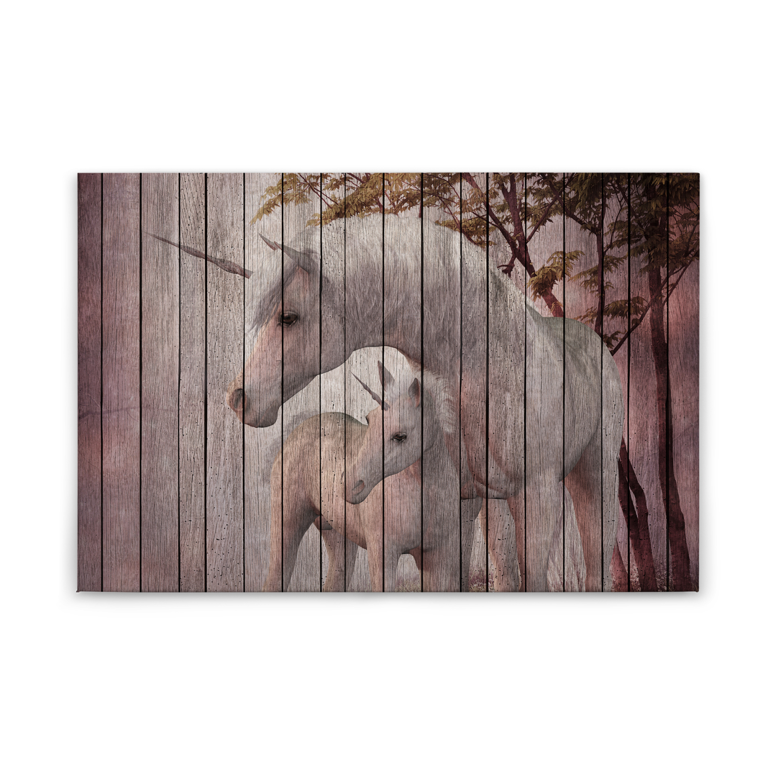 Leinwandbild TRAUMPFERD - rosa-weiß - 90x60 cm