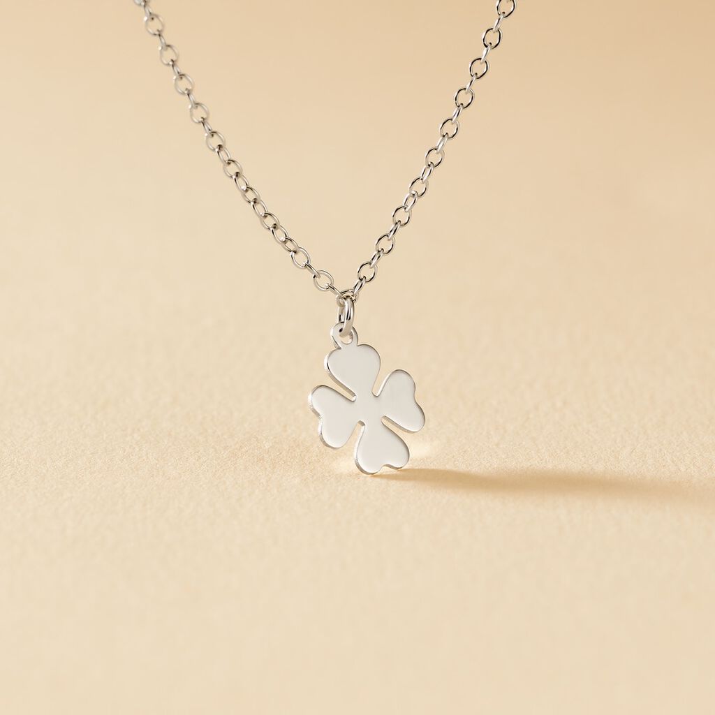 Collier Naomie Argent Blanc