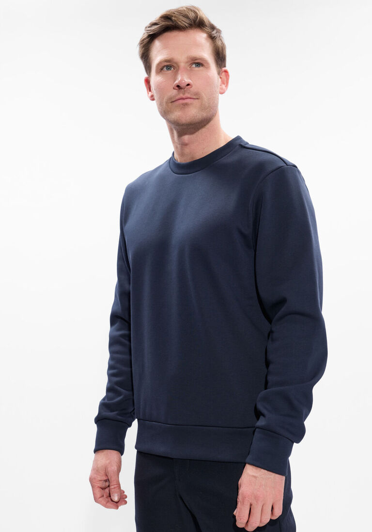 donkerblauwe wahts trui yates tech cotton