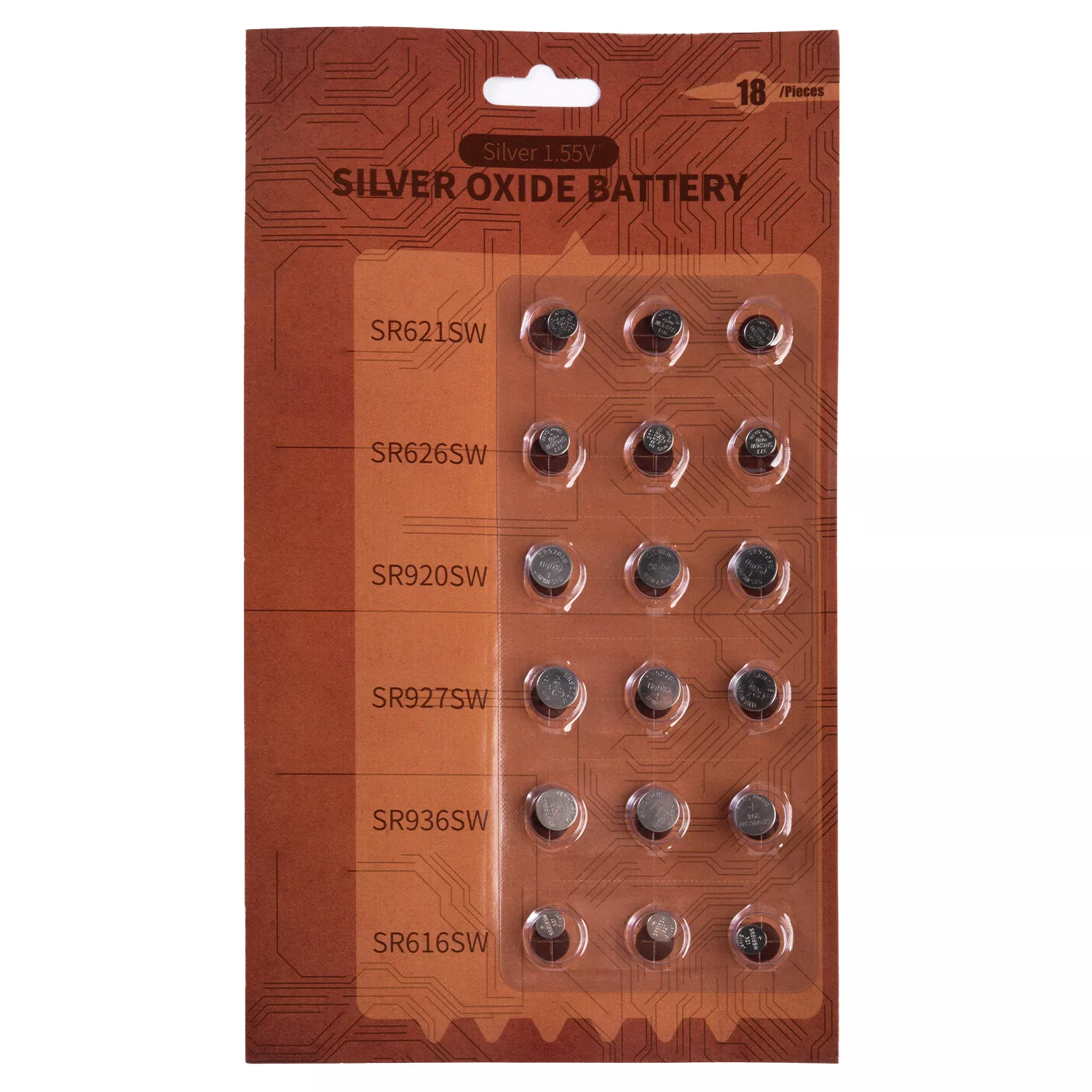 Ditur Silver Oxide 18 pcs. Batteripakke KXD0883