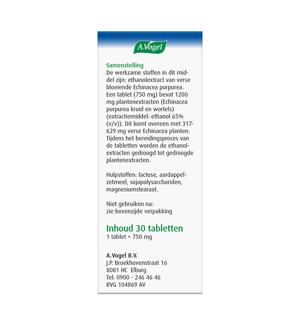 A.Vogel Echinaforce Sterk 1200Mg (30 Tabletten)