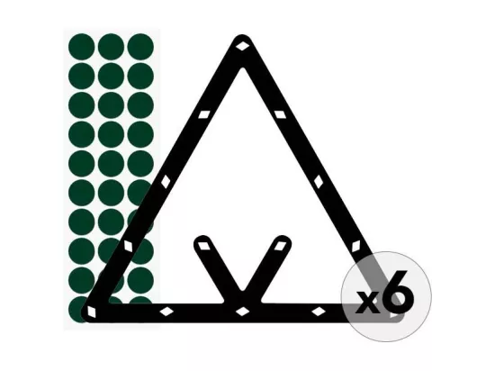 Lot de 6 Triangles de Positionnement 