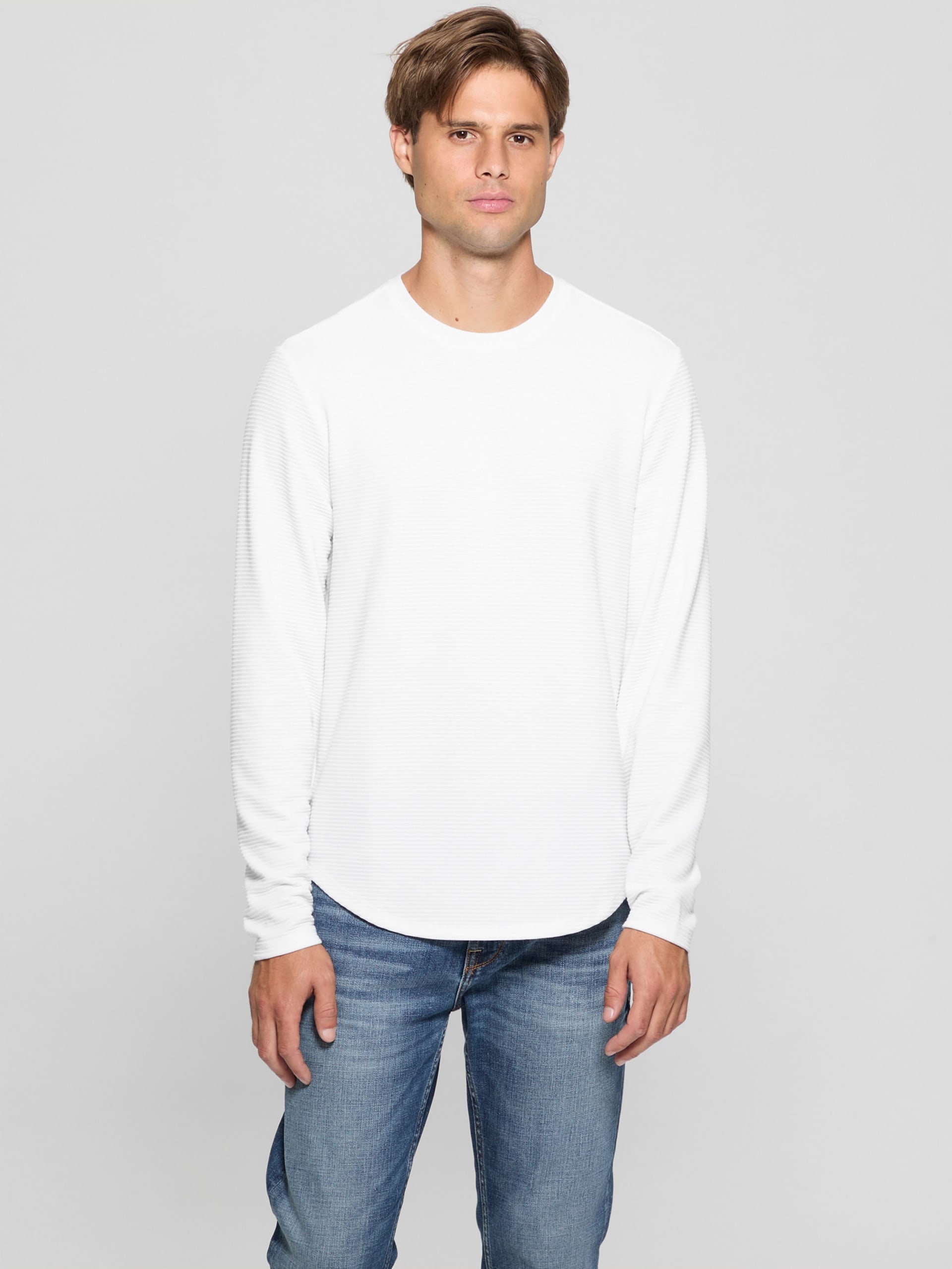 Camiseta de manga comprida texturizada