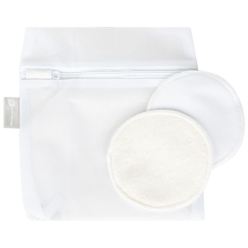 Coussinets d'allaitement lavables en fibre de bambou x6 - Ecru