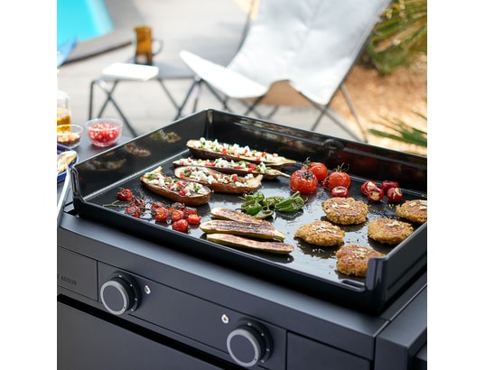 FORGE ADOUR - Plancha Modern électrique, 60 cm, Chassis noir et gris