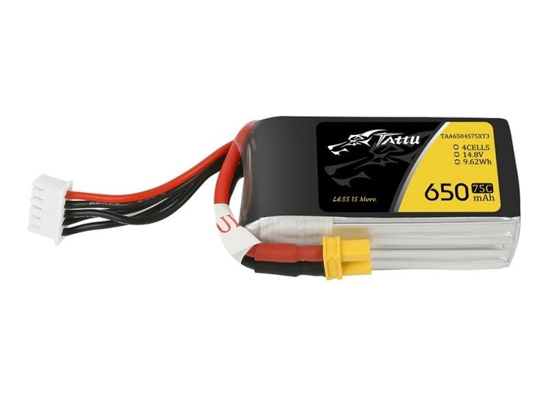 Tattu RC-Akku LiPo 650 mAh 14.8 V 75C 4S LiPo Akku für Flugmodelle und Multikopter mit XT30 Stecker
