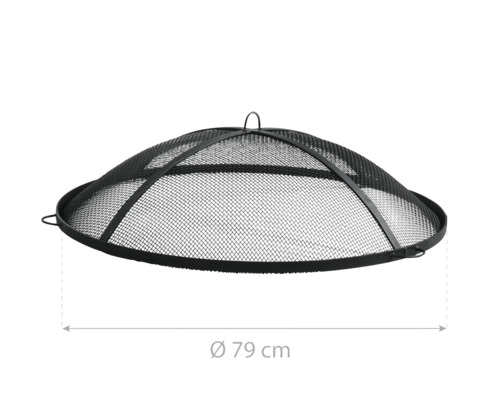 Vonkenvanger voor Cook King vuurschaal 79 cm, zwart