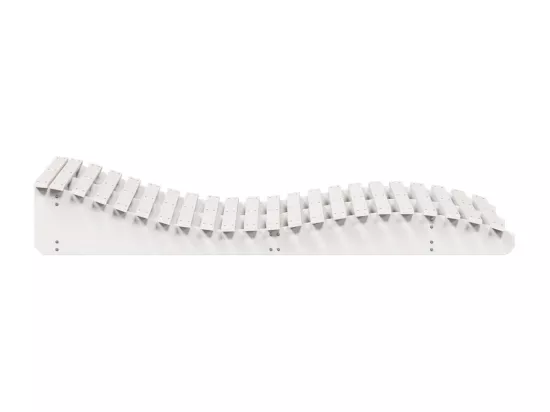 Chaise longue blanc 205x110x31,5 cm bois massif de pin
