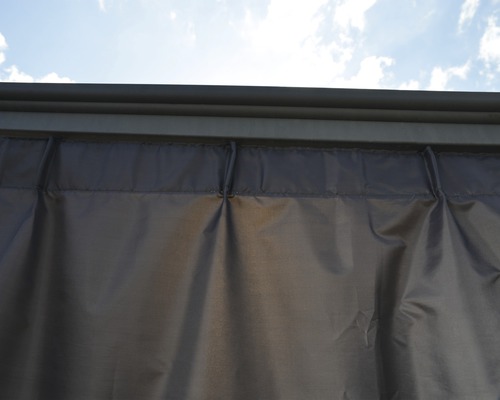 Palram Paviljoen – Canopia Palermo Premium 3600 Tuinpaviljoen incl. gordijnset 360 x 360 cm antraciet