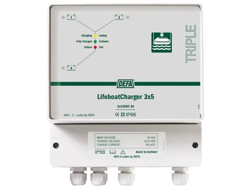 DEFA LIFEBOATCHARGER 42VAC 12V 3X5A