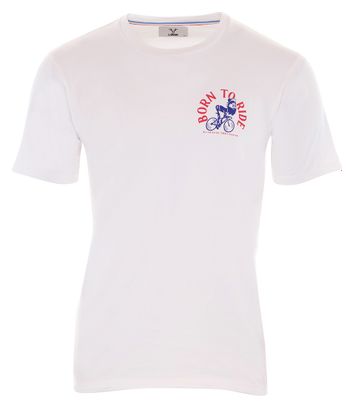 T-Shirt LeBram Born To Ride Blanc