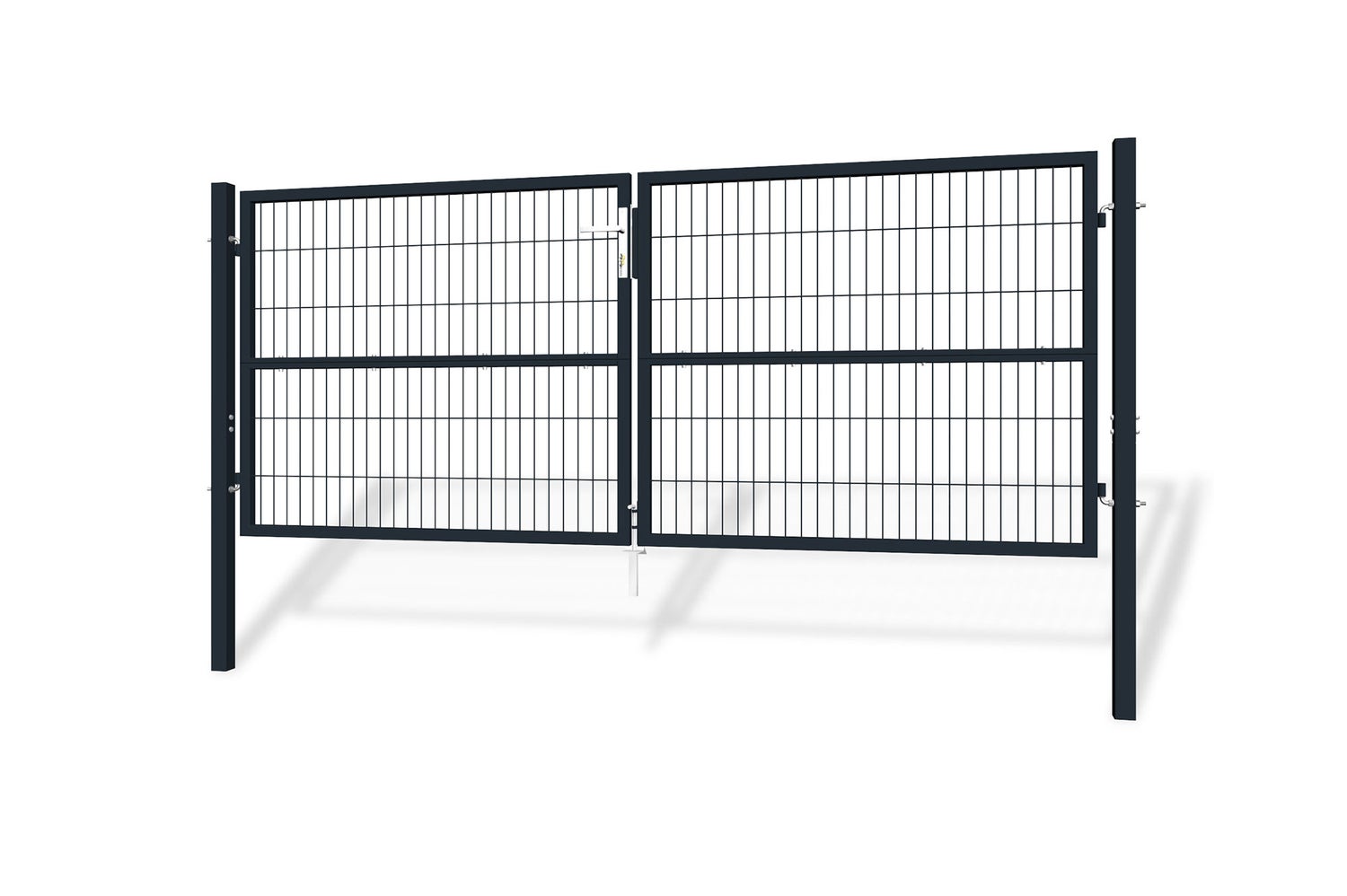 Dubbele poort voor lasdraadhekwerk 3m RAZO 300B120 antracietgrijs
