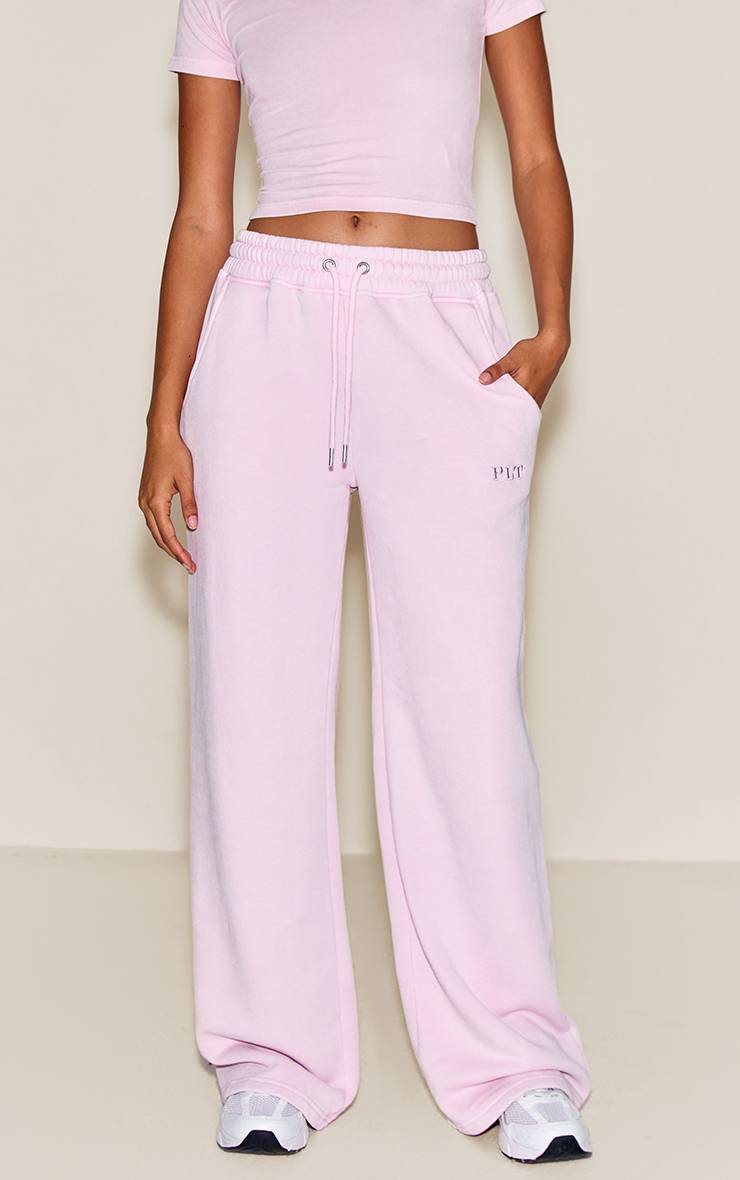 Rose Clair Joggers Larges Délavés