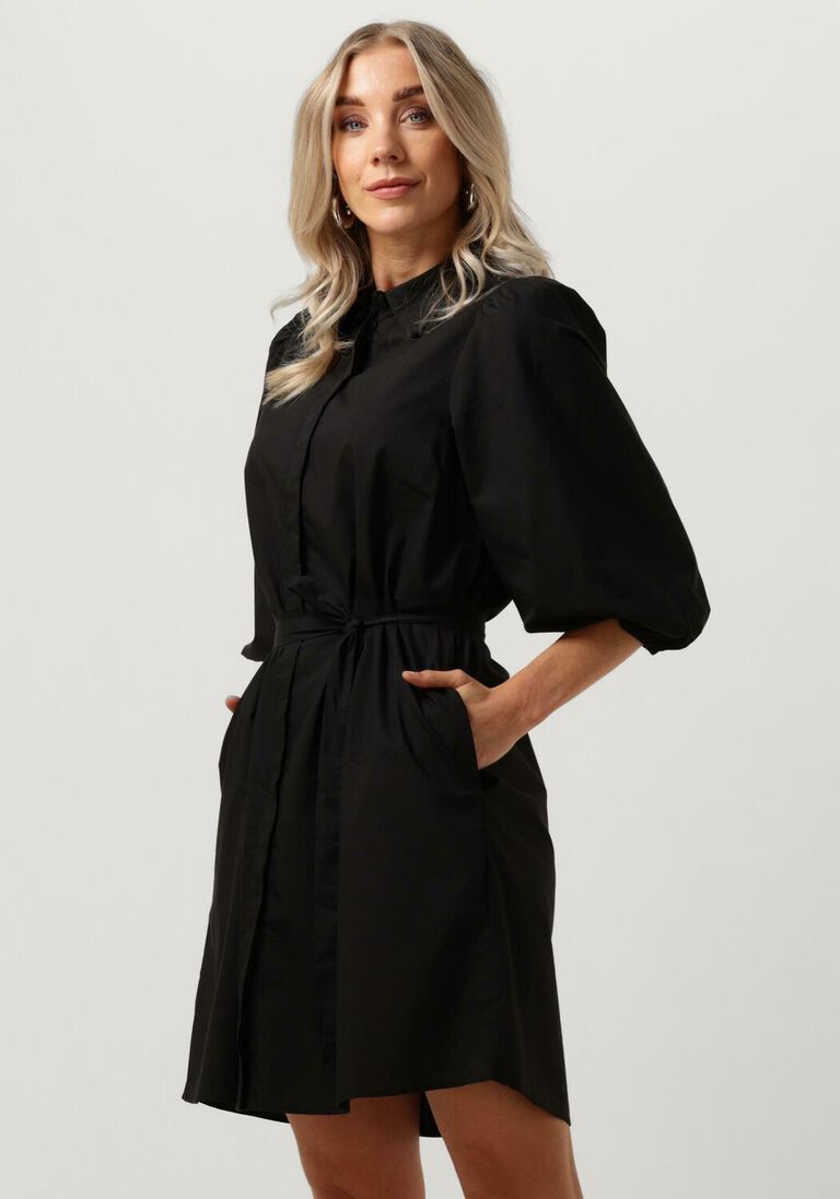 MSCH COPENHAGEN zwarte msch copenhagen mini jurk mschcedrica abiella 3/4 shirt dress