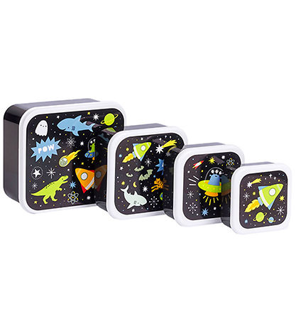 A Little Lovely Company Madkasses?t - 4 stk - Galaxy