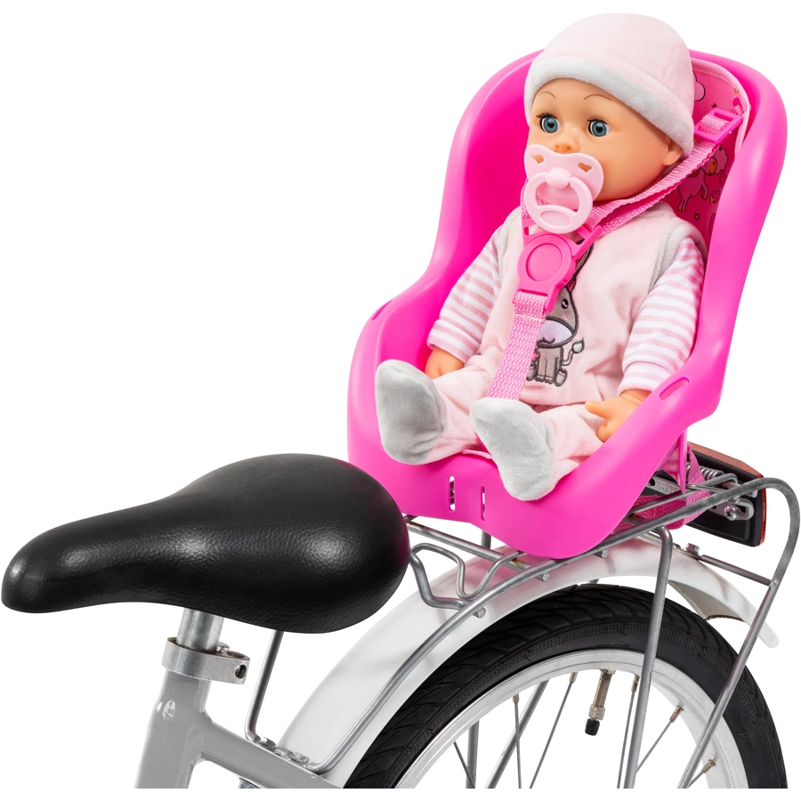 bayer Design Puppen-Fahrradsitz, pink mit Einhorn