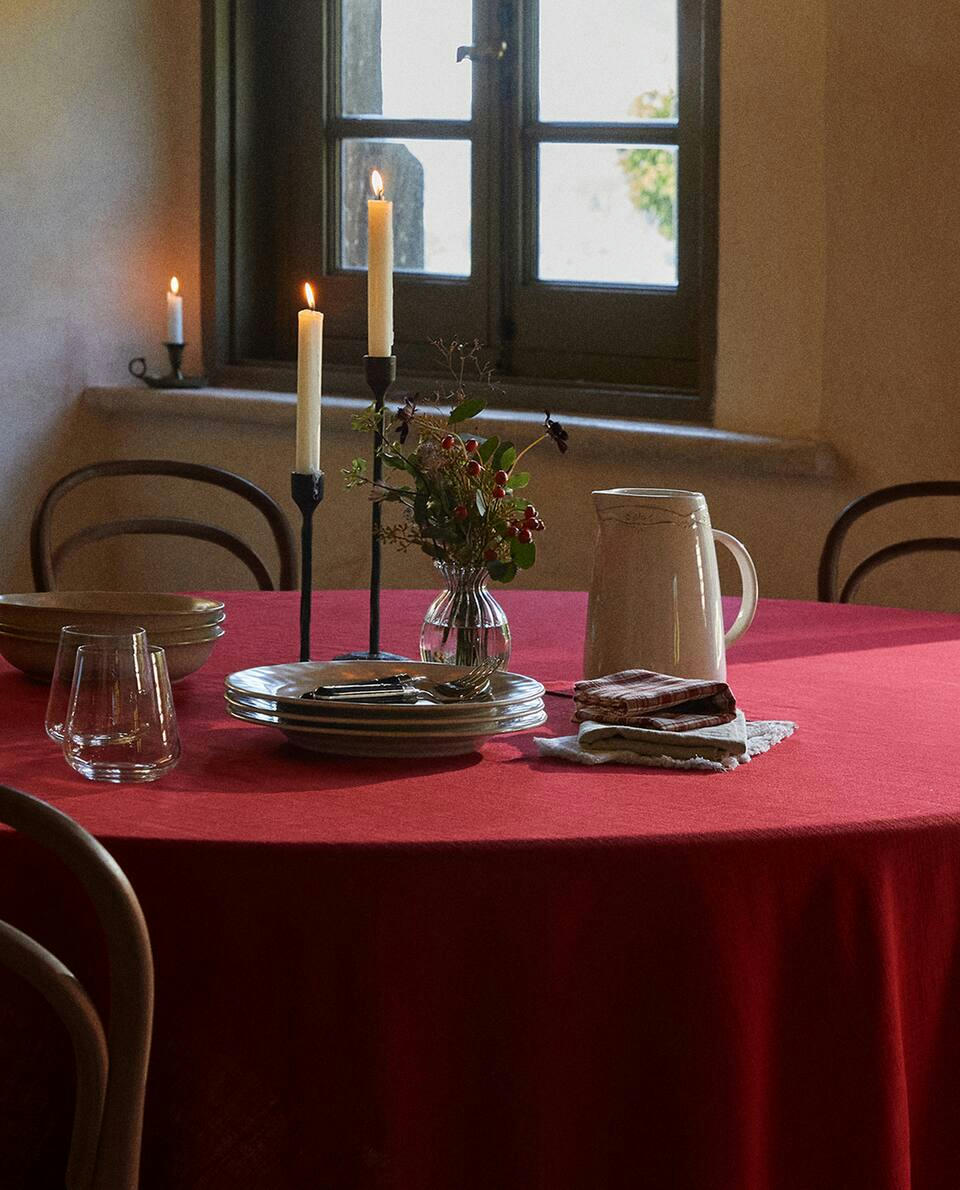 TOALHA DE MESA DE NATAL COM BONDA