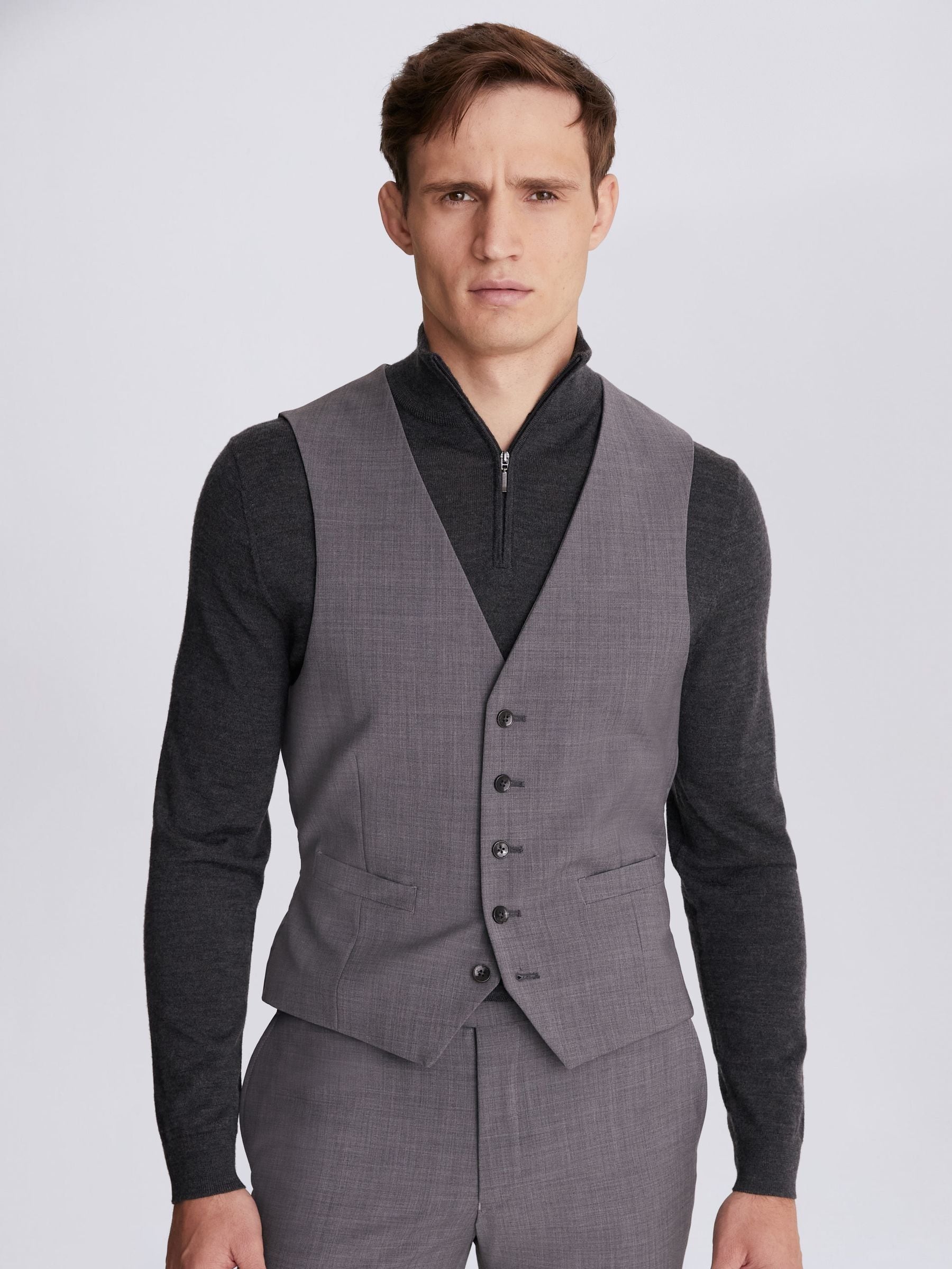 DKNY slim-fit kostuum in grijs: herenvest