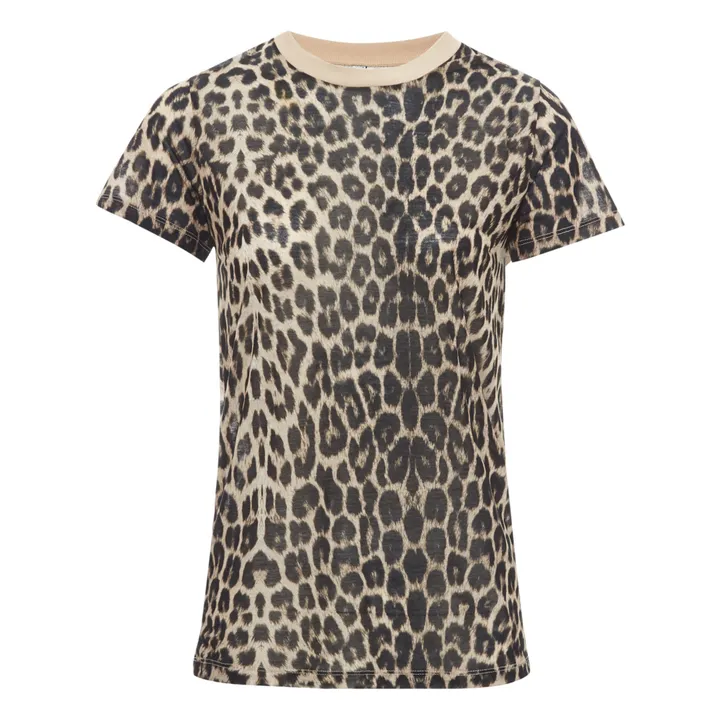 Baserange T-shirt Bamboo Lyocell Imprimé | Léopard