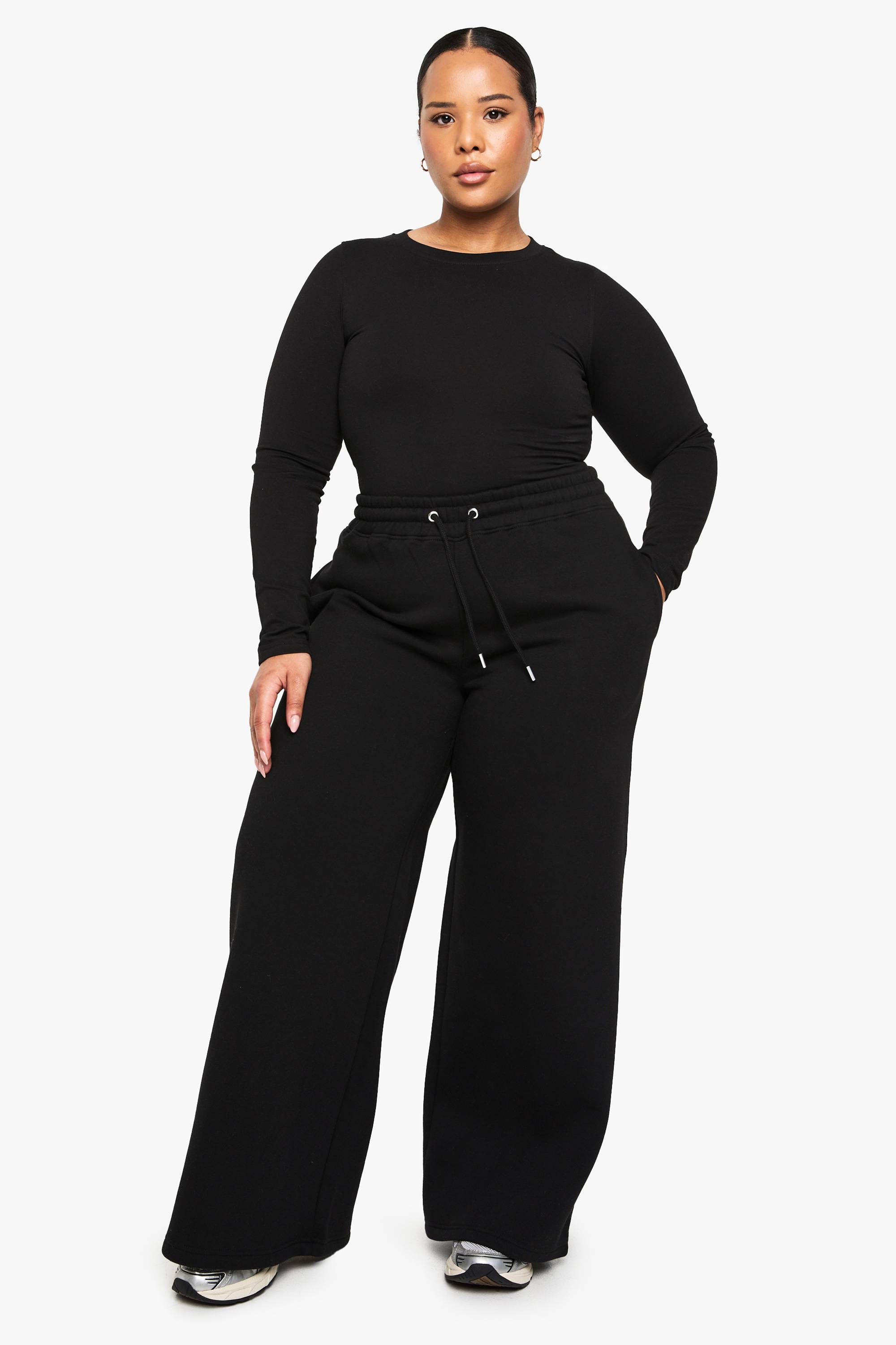 boohoo JOGGERS PLUS-SIZE À JAMBES LARGES