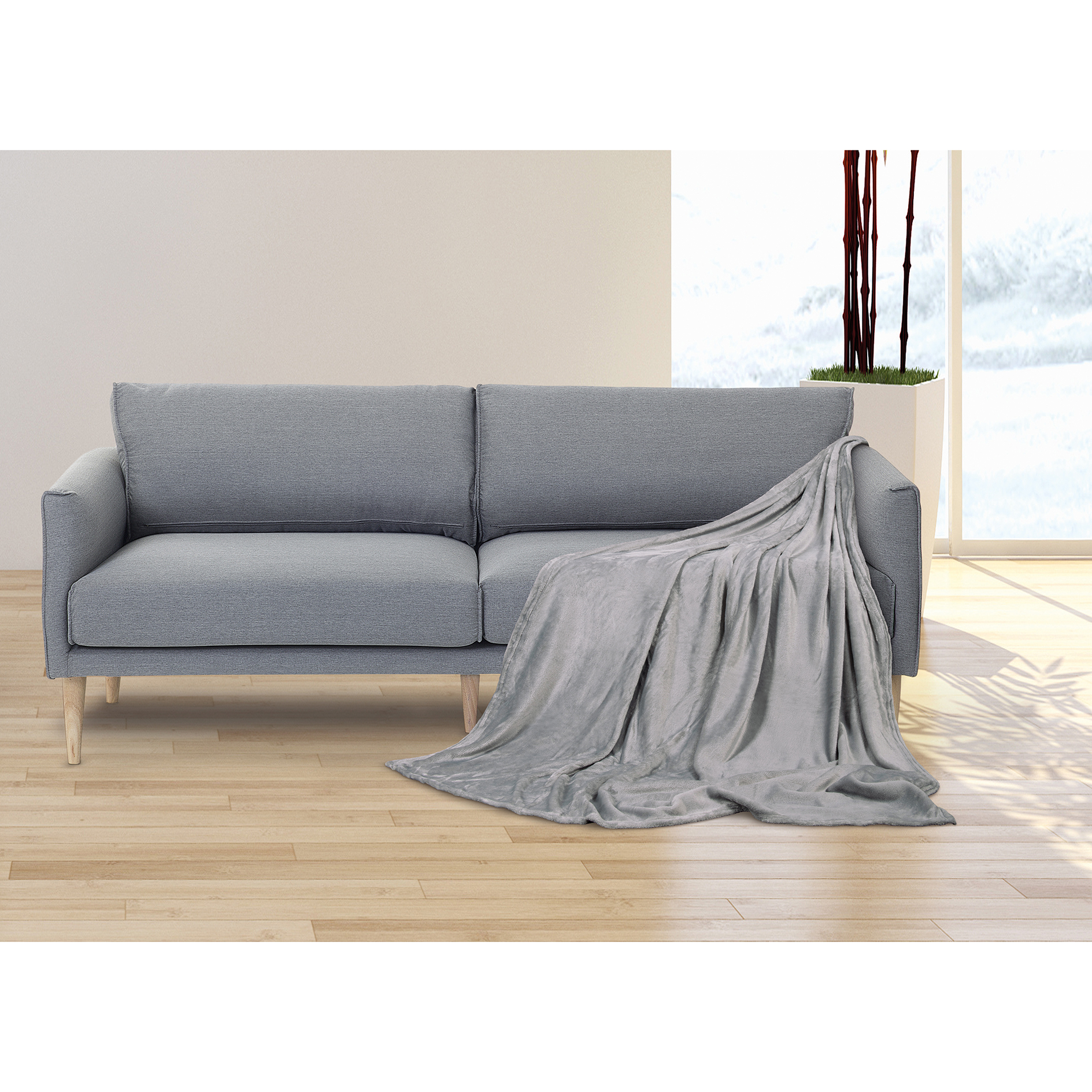 homara Flanelldecke - silber - 140x200 cm