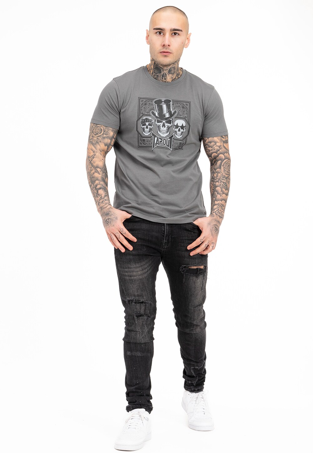 Tapout Herren T-Shirt normale Passform SKULL TEE
