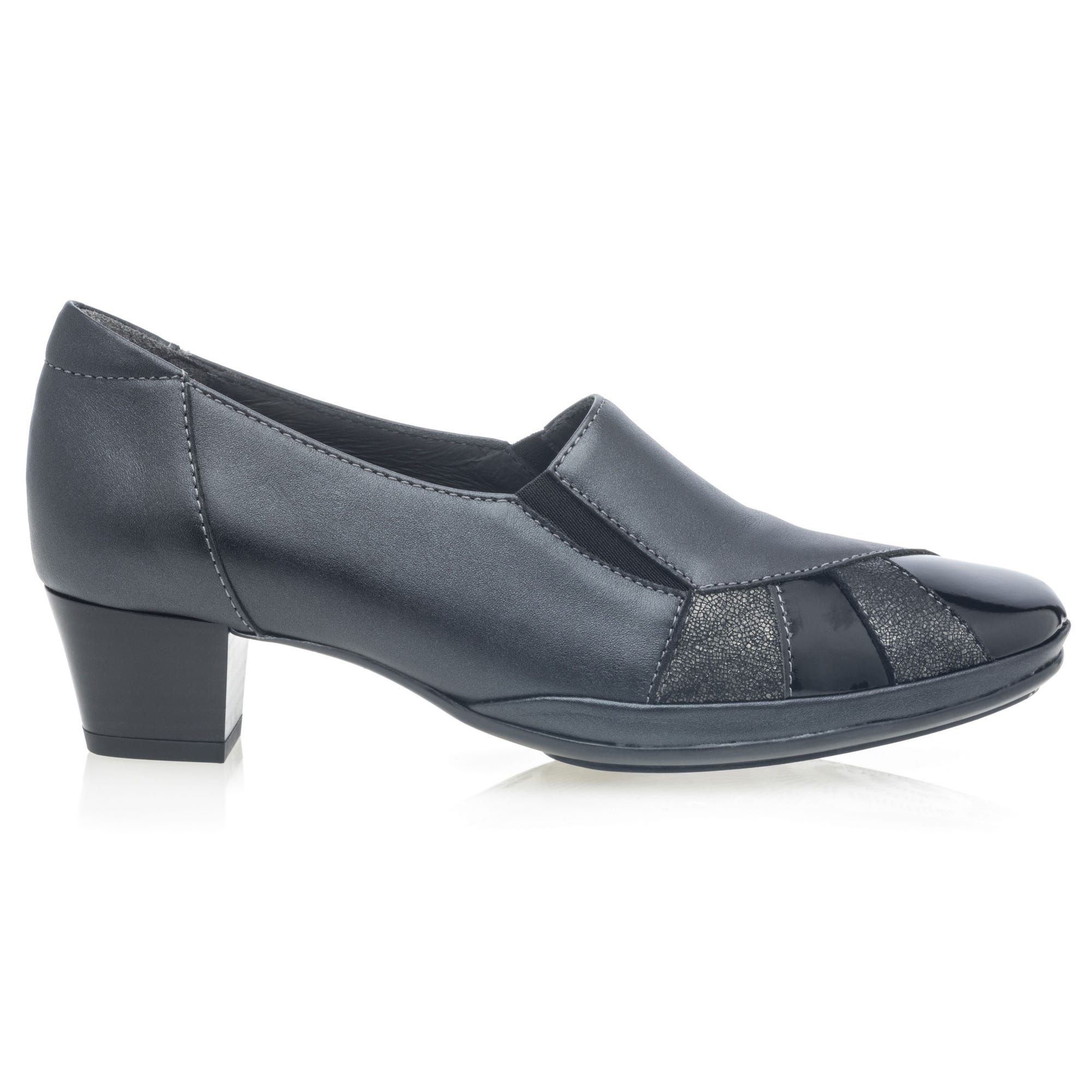 Escarpins pieds sensibles Femme en cuir plomb