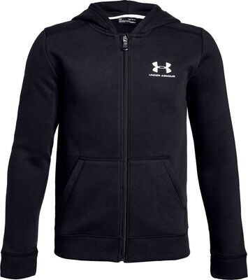 Under Armour EU Cotton Fleece Full Zip Jakke, Black