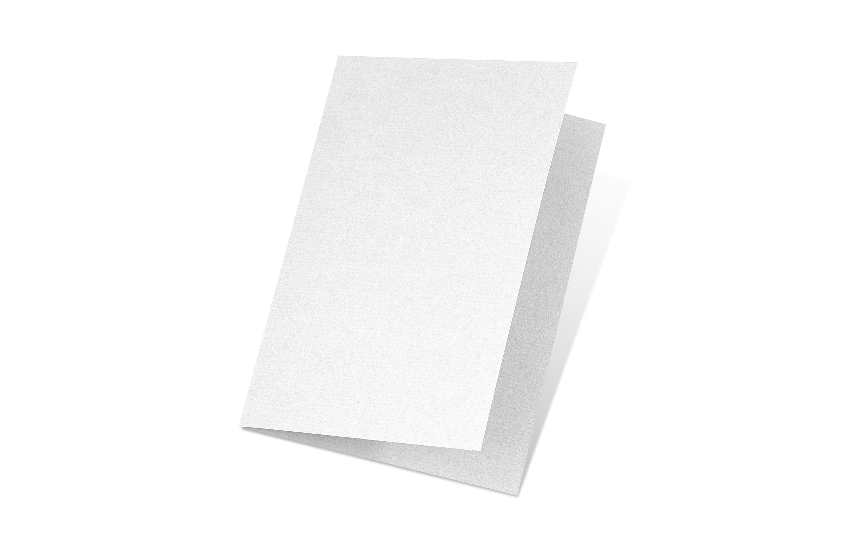 Blankokarte 1001, A5, 5 Blatt, BlütenweissSchreibkarte im Format A5