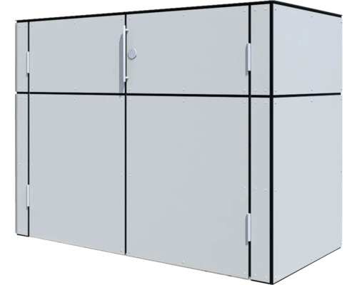Tuinkast Bertilo HPL dressoir 155 x 75 x 116 cm lichtgrijs