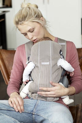 BabyBjörn Bæresele Mini 3D Mesh, Grey Greige