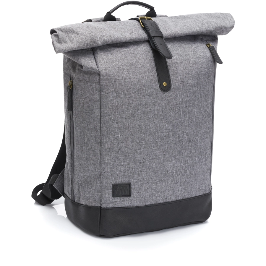 Fillikid Wickelrucksack Rolltop Berlin grau schwarz