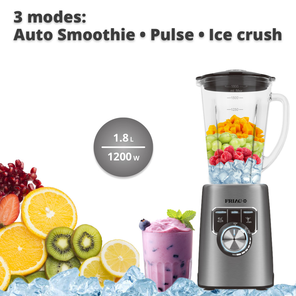 Friac BL1800DI Blender 1200W 1,8L Ice crush functie