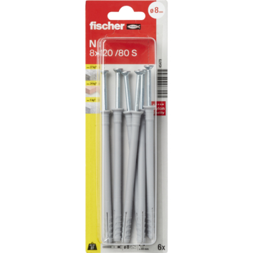 Fischer Slagplug 8x120mm 6 stuks