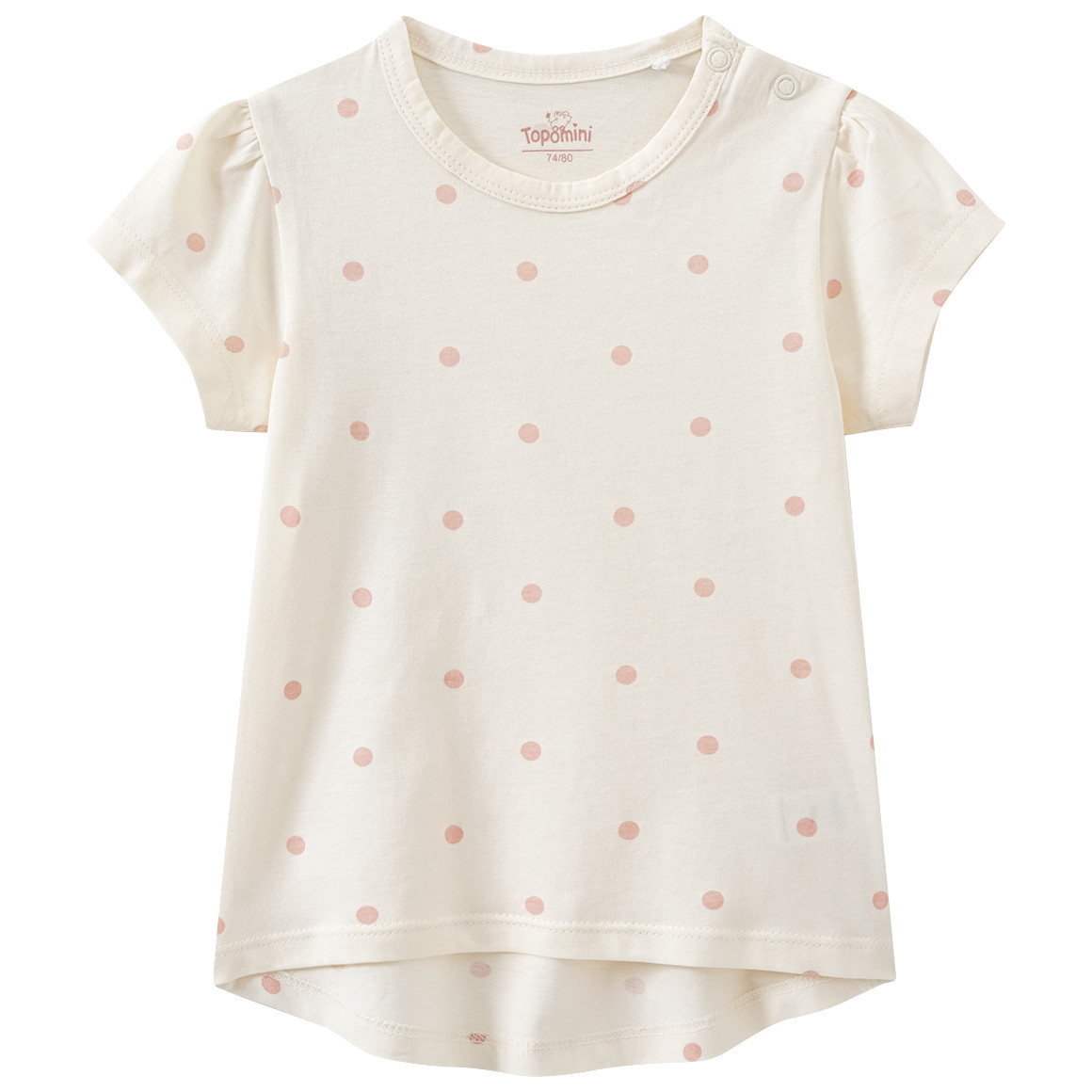 Topomini Baby T-Shirt mit Punkten weiss