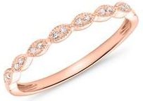 Damesring in 14k rose goud met Diamanten