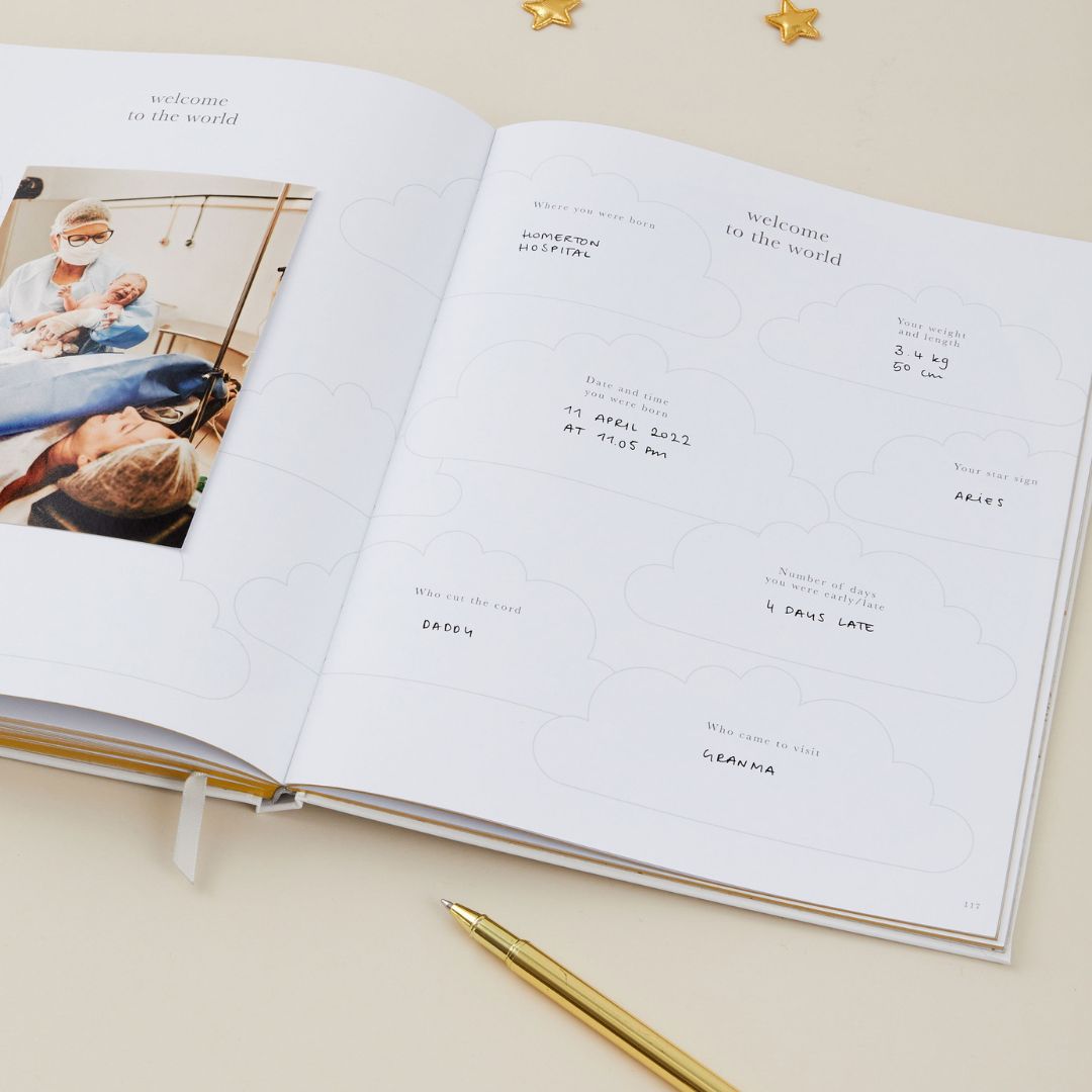 Blush and gold my pregnancy journal - jungle