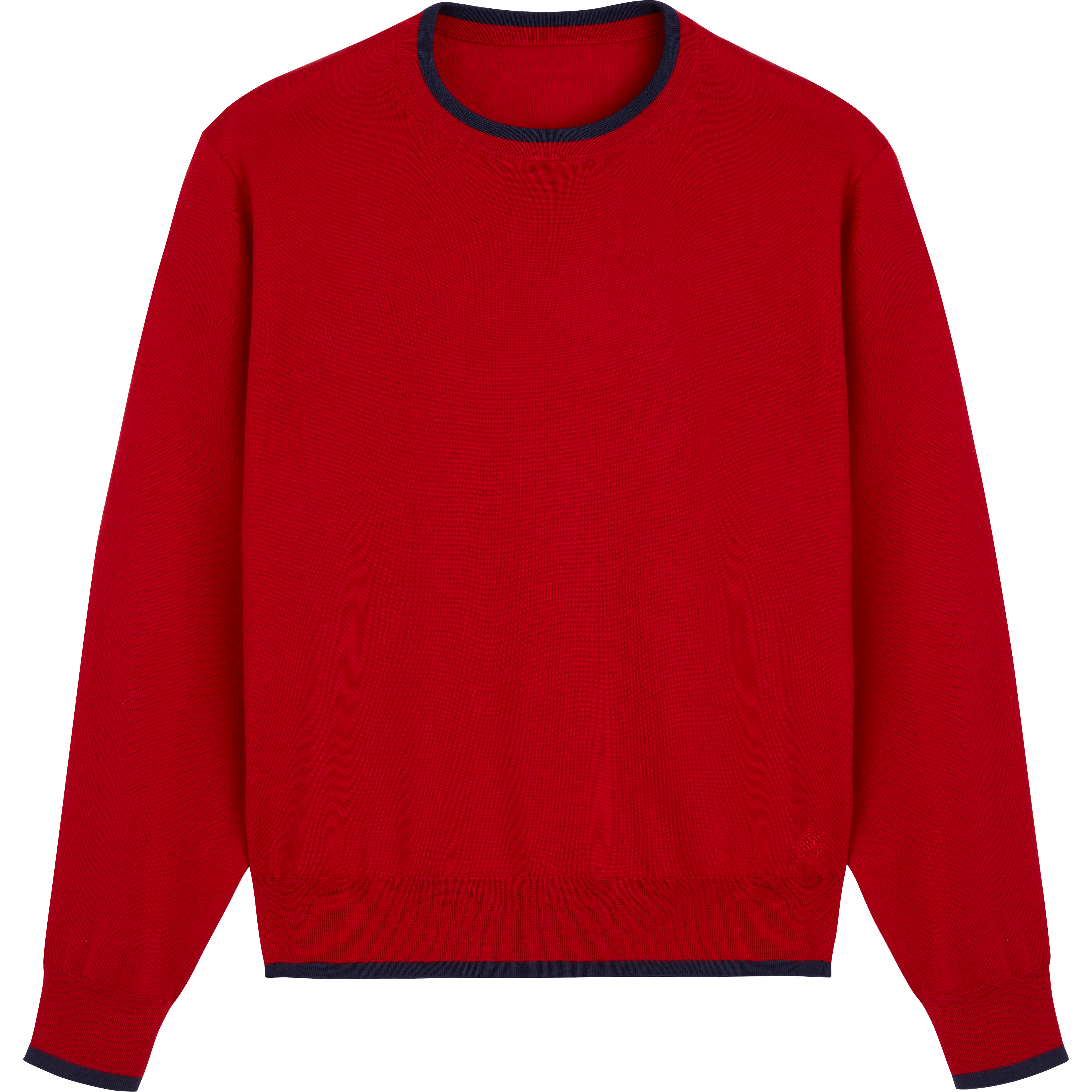 Pullover en laine mérinos cachemire soie ras-du-cou homme