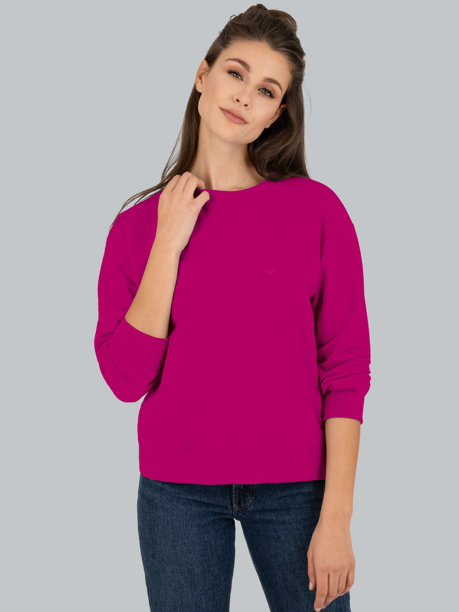 Dünnes Sweatshirt Magenta