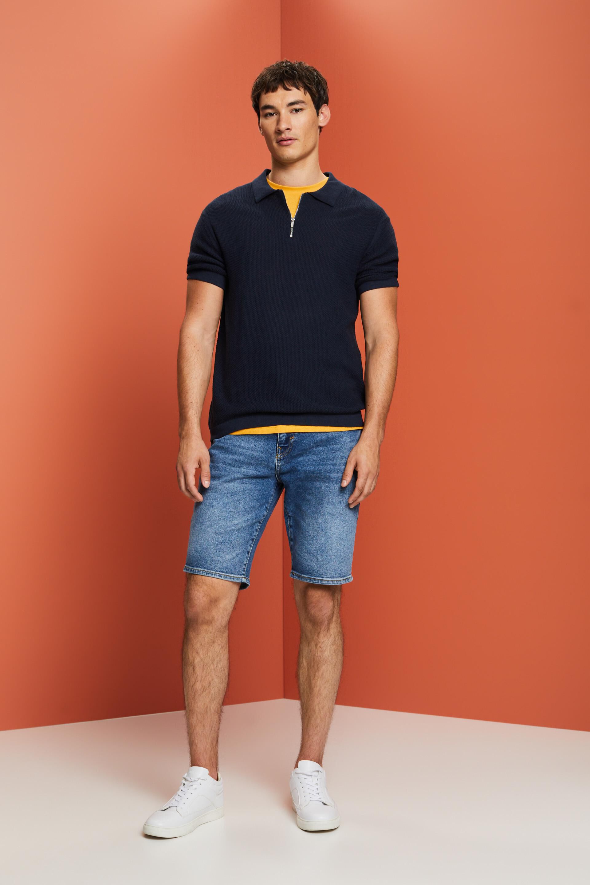 Short en jean décontracté de coupe Slim Fit